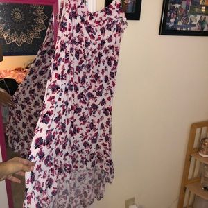 Torrid size 3 pink/white floral high-low dress